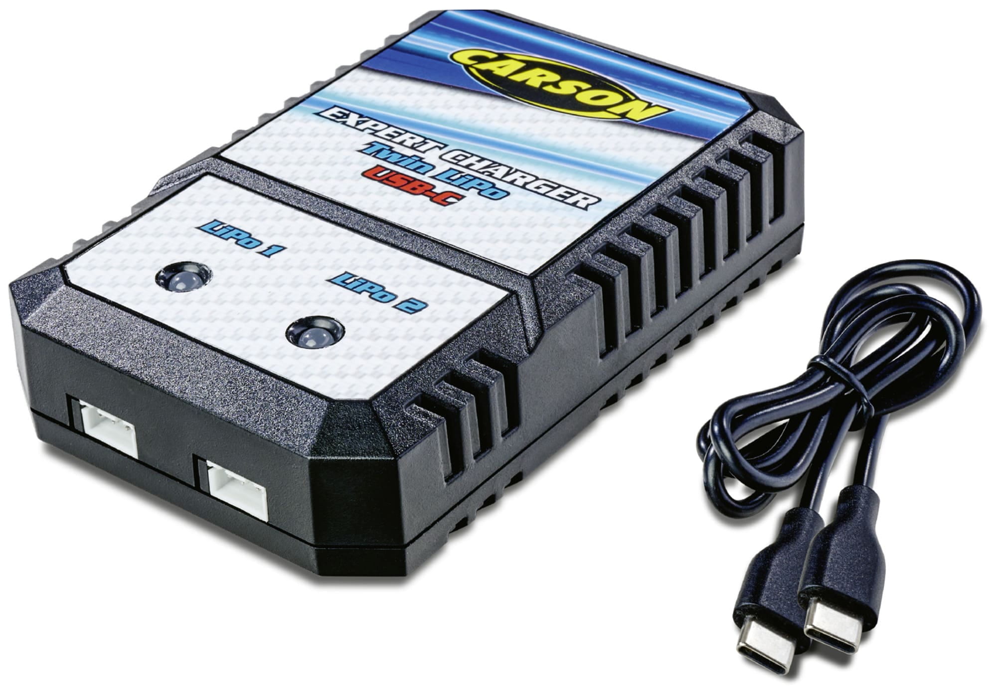Carson Expert Charger Twin Lipo USB-C - 2x 7,4V Lipo Akkus gleichzeitig laden Carson Expert Charger Twin Lipo USB-C - 2x 7,4V Lipo Akkus gleichzeitig laden