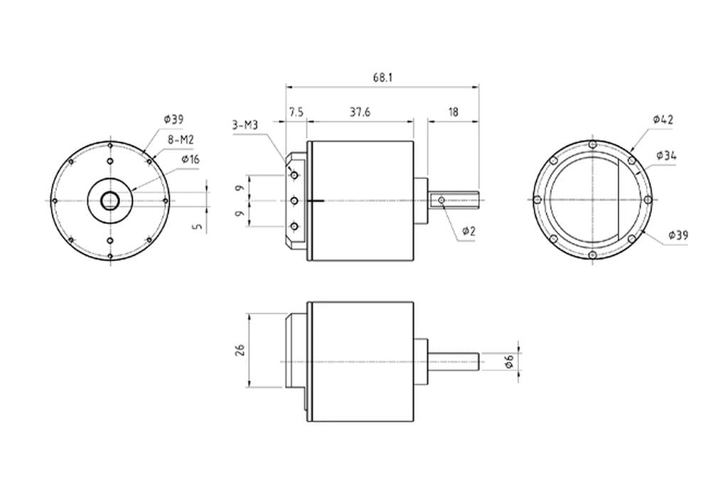 Lesu Hydraulik-Motor 40bar 120-720 U_min - RC-Zubehoer