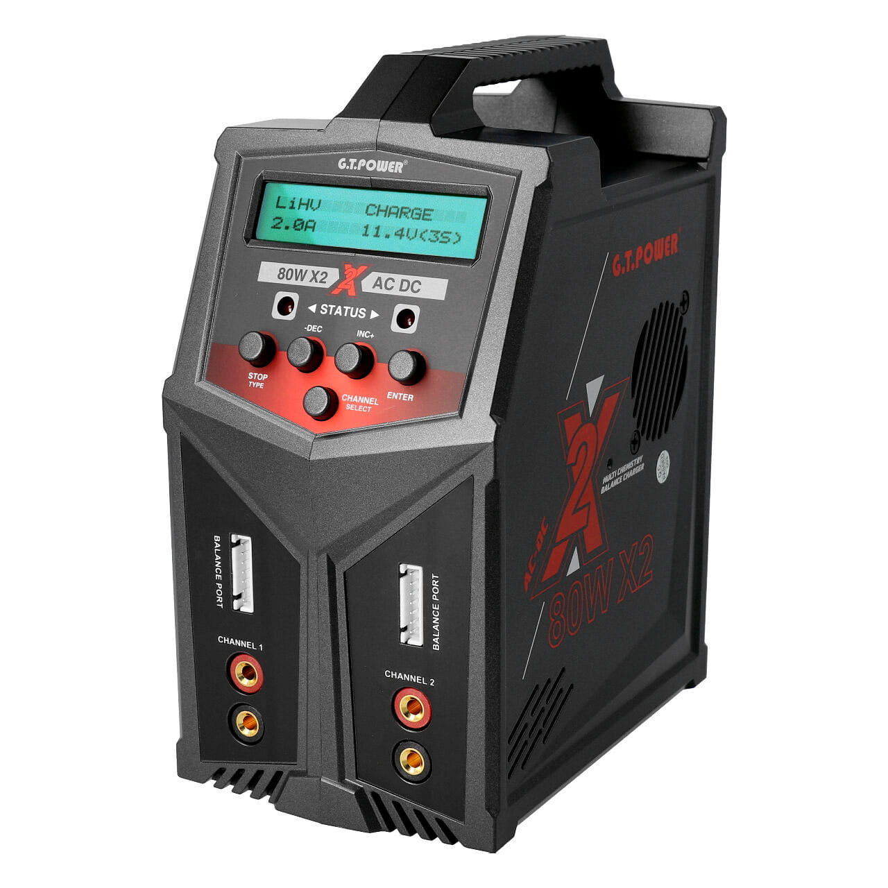GT Hobbies RC Ladegerät X2  LiPo 1-6s 80W AC