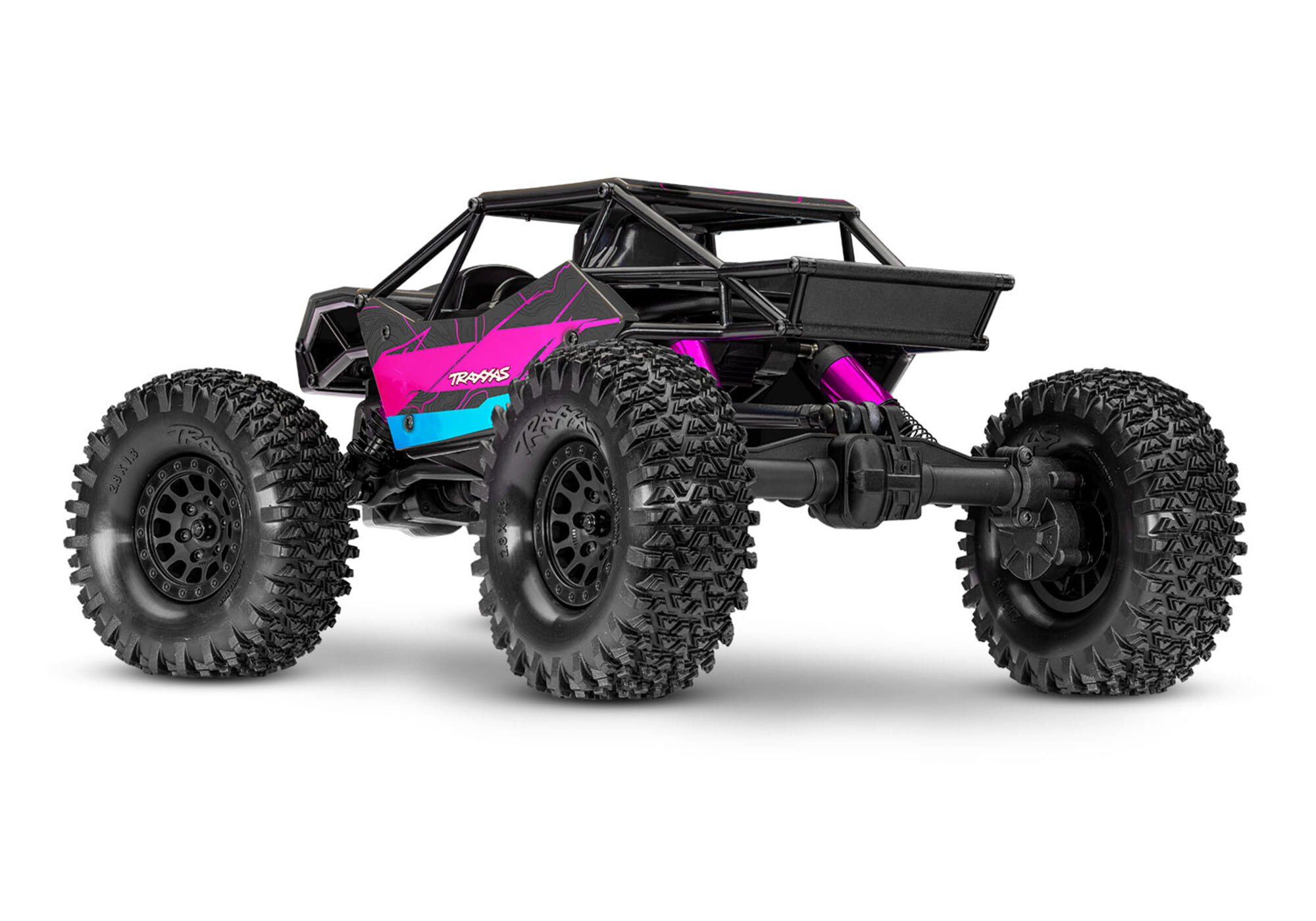 Traxxas TXC-4M Extreme Crawler Pink 1_18 Brushless 4WD RTR mit 3S LiPo Akku und USB-Ladegeraet