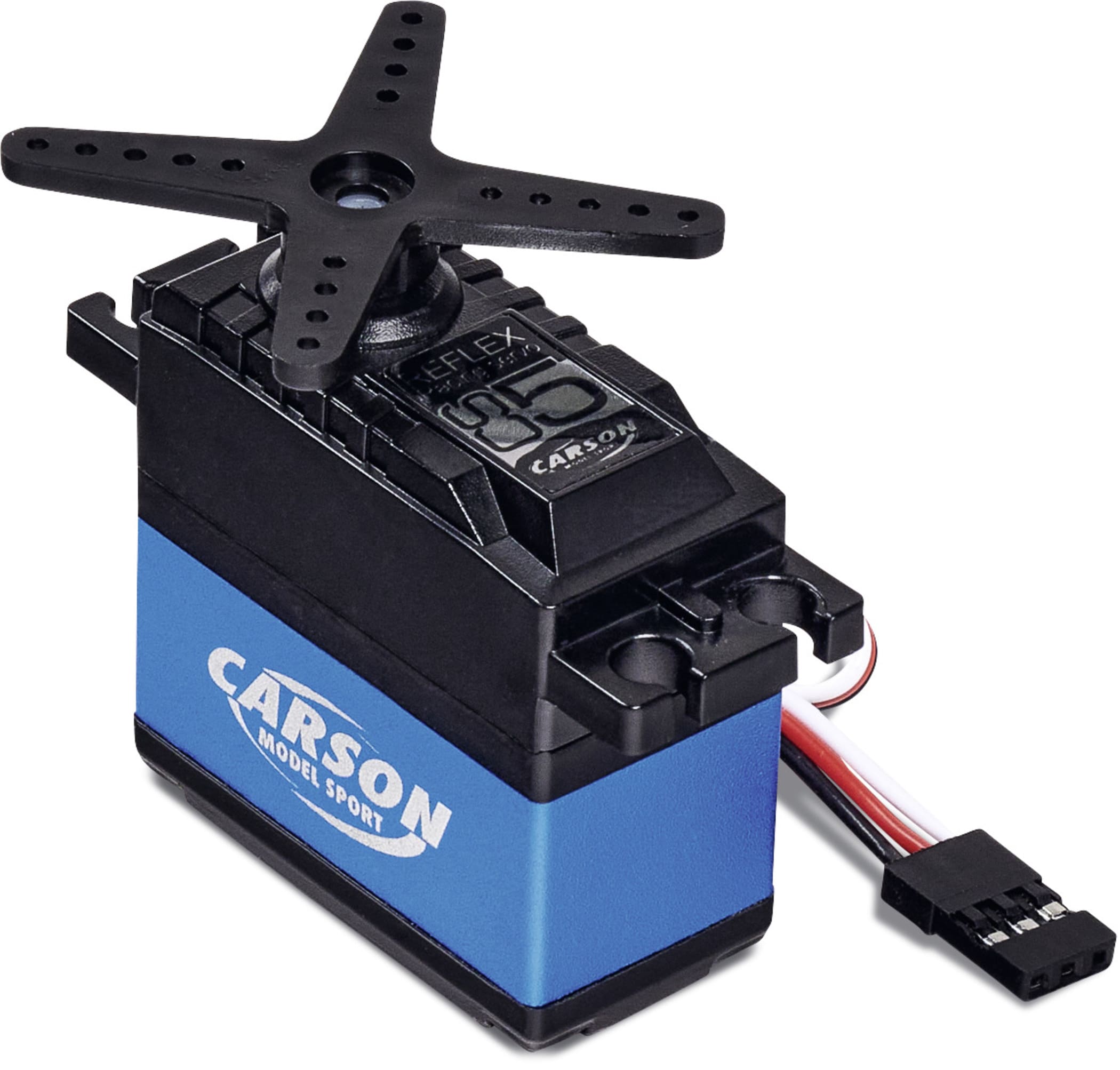 Carson Reflex Wheel Pro 4 Fernsteuerung mit Servo 5kg Carson Reflex Wheel Pro 4 Fernsteuerung mit 5kg Servo fuer RC Modelle