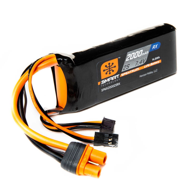 Spektrum Lipo Empfänger Akku 2000mAh 2S 7.4V Smart IC3