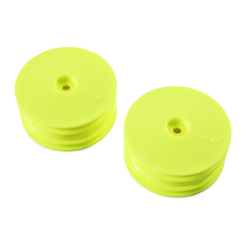 Losi Front Wheel, Yellow (2): 22X-4