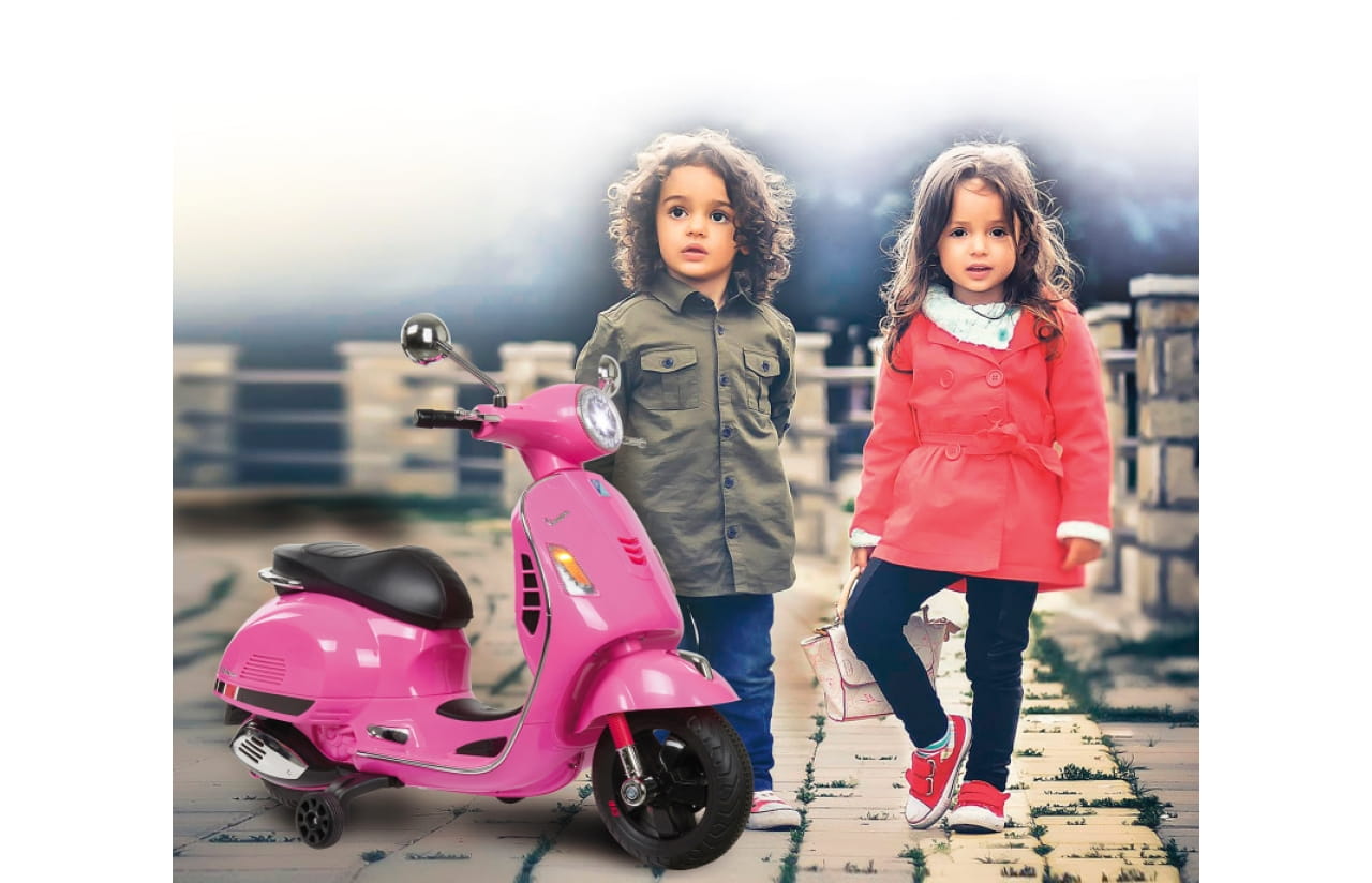 Jamara Ride-on Kinder Elektro Roller Vespa pink 12V