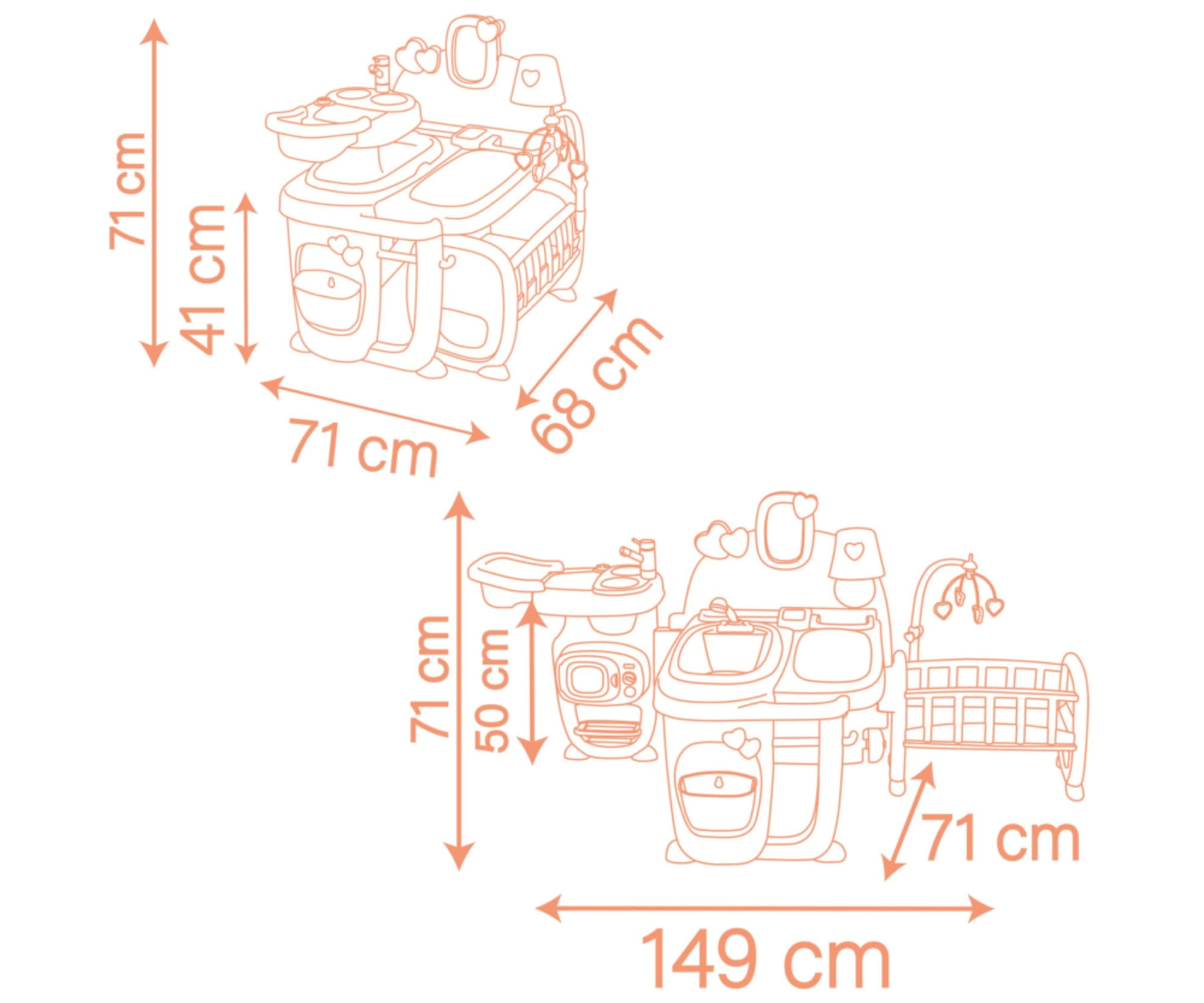 Smoby Baby Nurse Puppen-Spielcenter