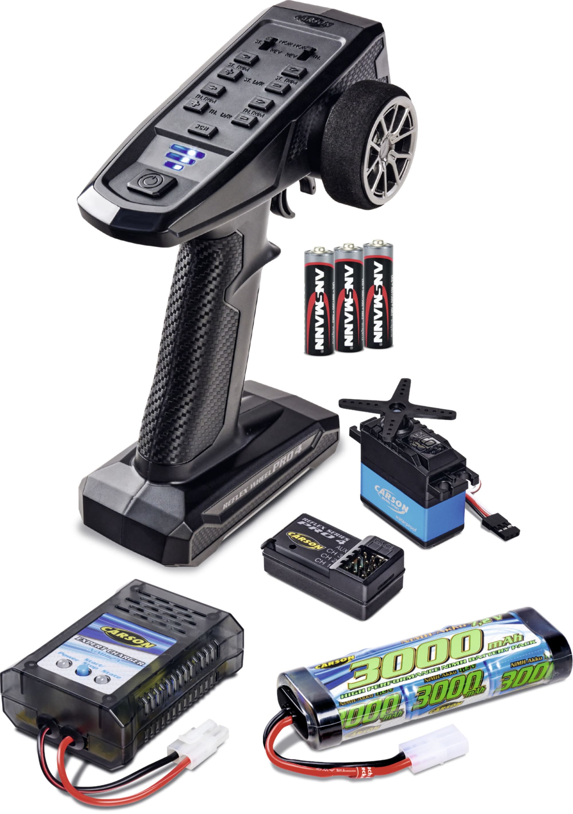 Carson FS Reflex Wheel Pro 4 Fernsteuerung mit Servo und Akku