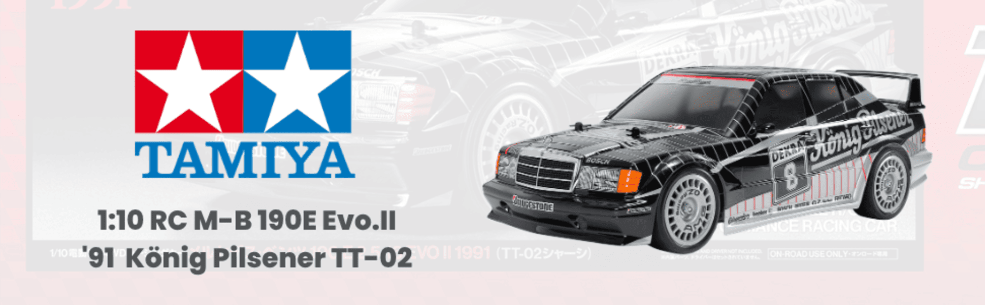 Tamiya Mercedes-Benz 190E EVO II Koenig-Pilsener TT-02 RC 1_10