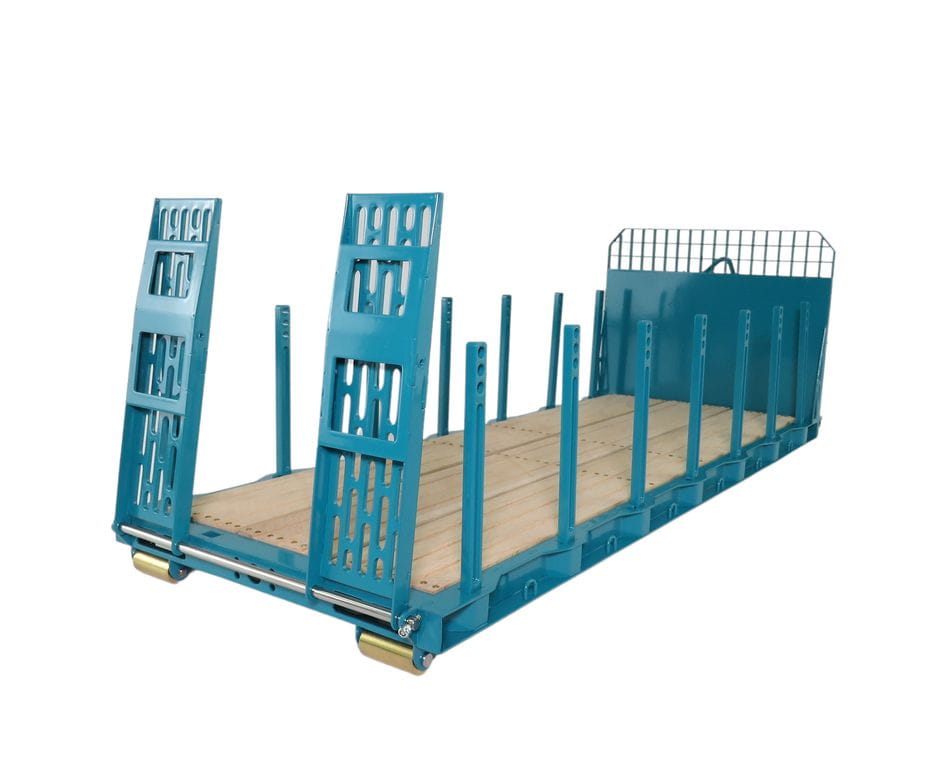 Lesu 1_14 Abroll-Flachbett-Aufbau mit Rampen und Rungen V2A - RC-Zubehoer