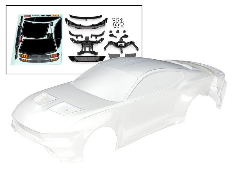 Traxxas Karosserie Ford Mustang klar mit Anbauteilen - RC-Zubehoer