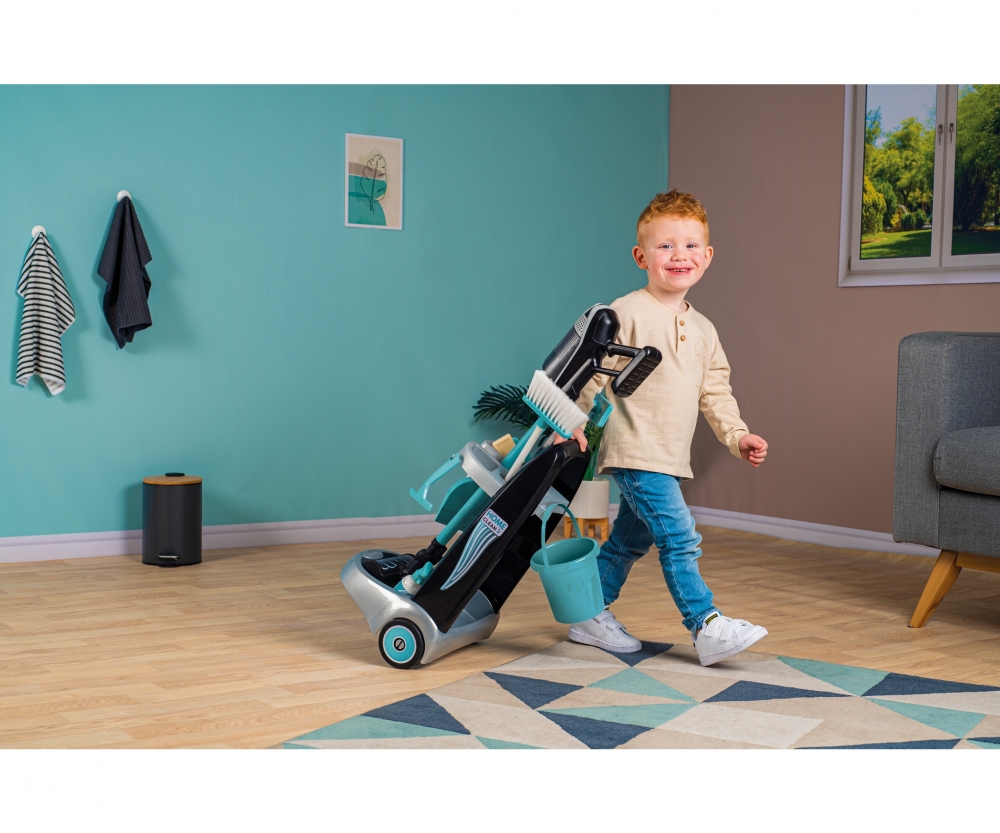 Smoby Rowenta Reinigungstrolley + Staubsauger