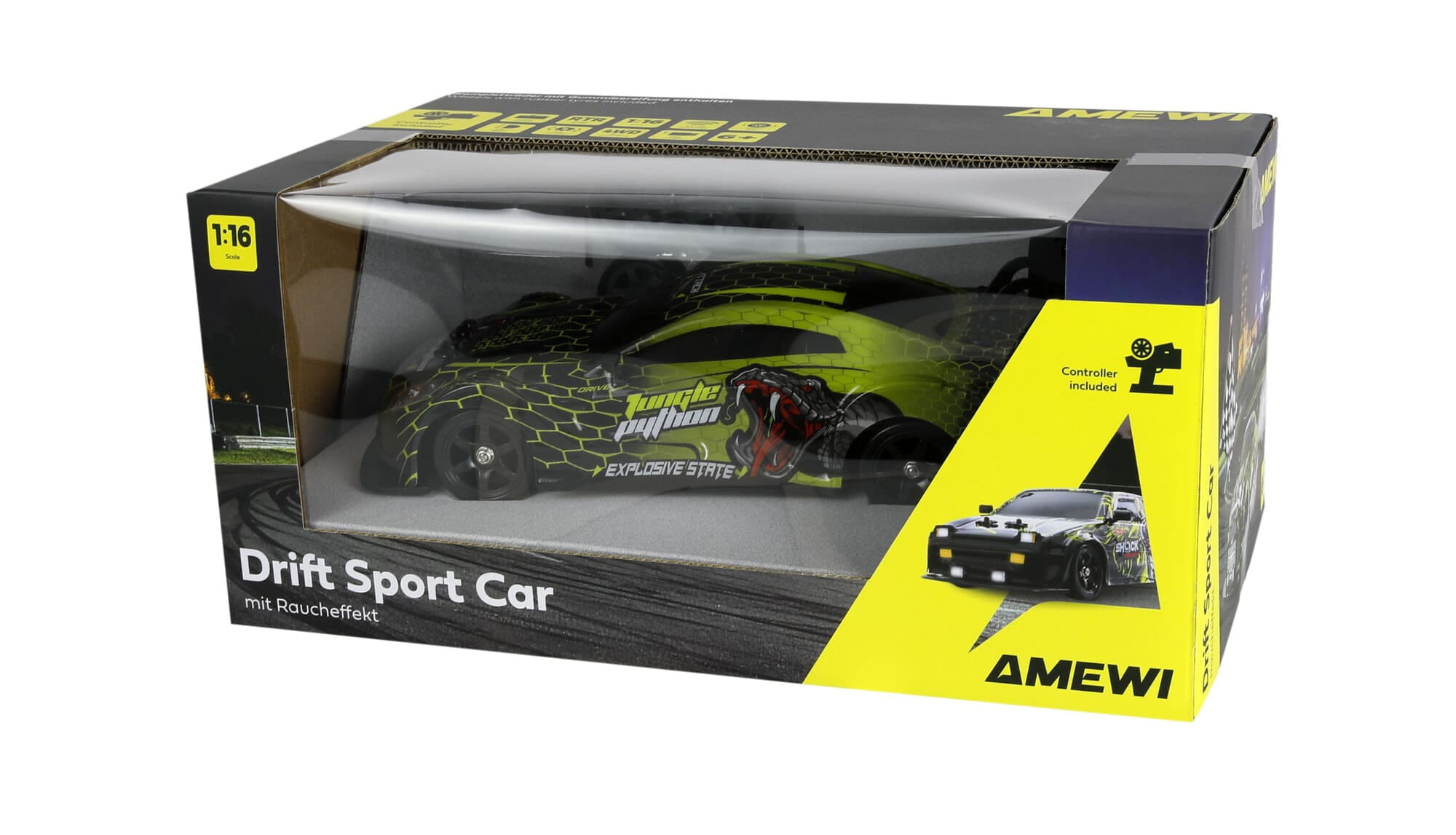 Amewi Drift Sport Car GTR 4WD 1_16 RTR gelb RC Fahrzeug - Art_-Nr. 21135
