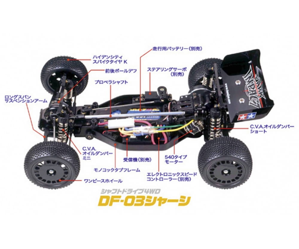 Tamiya 1:10 RC Buggy Dark Impact 4WD DF-03 Bausatz Tamiya 1:10 RC Buggy Dark Impact 4WD DF-03 Bausatz