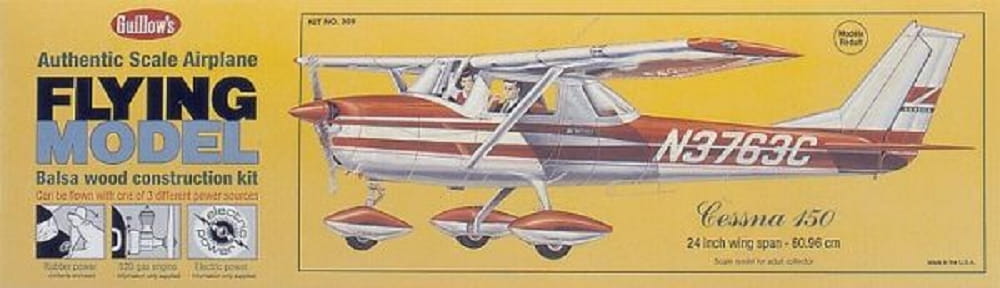 Guillow's Freiflugmodell Cessna 150 Wurfgleiter 1:16 Balsabausatz