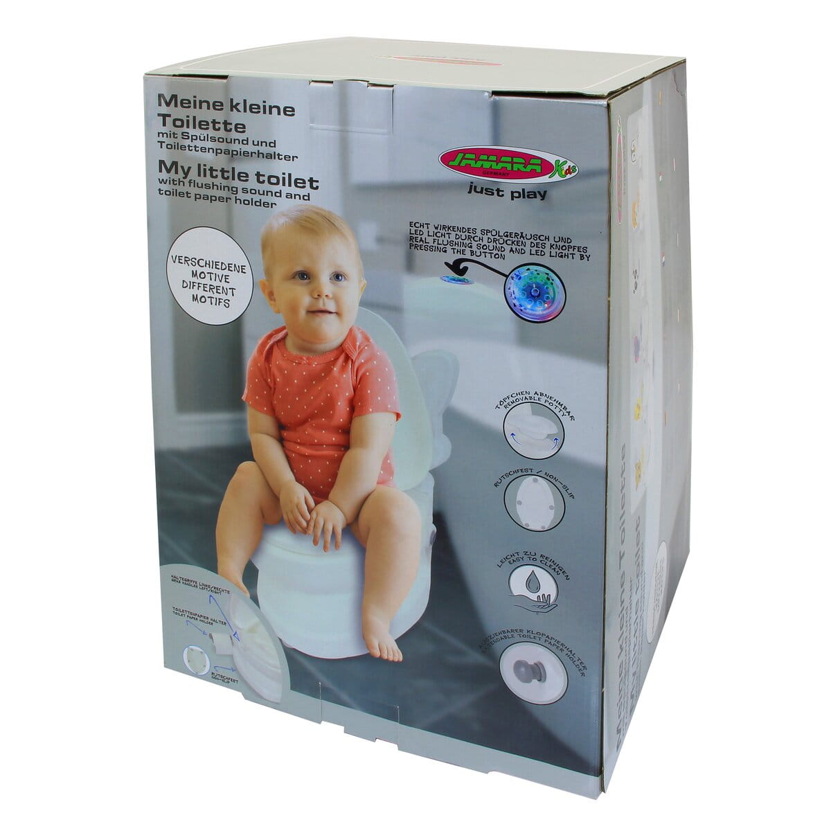 Jamara Meine kleine Toilette mit | Toilettenpapierhalter Spülsound und JA-460957 Elefant