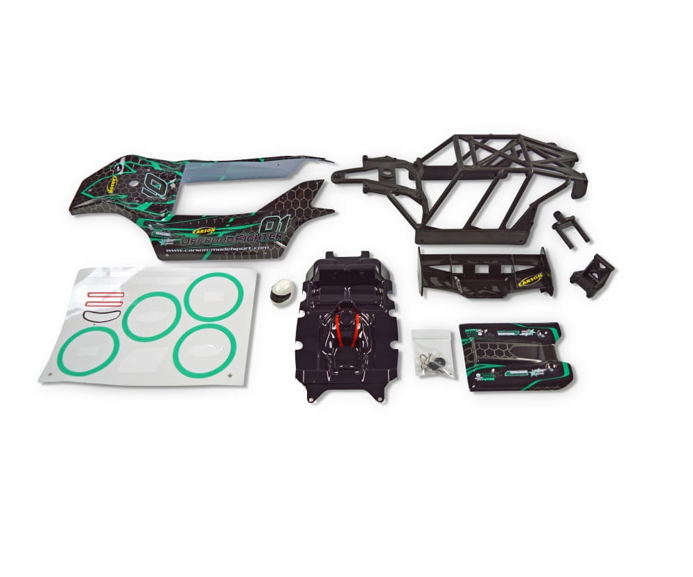 Carson Karosserie Set Offroad Fighter Cage tuerkis - RC-Zubehoer