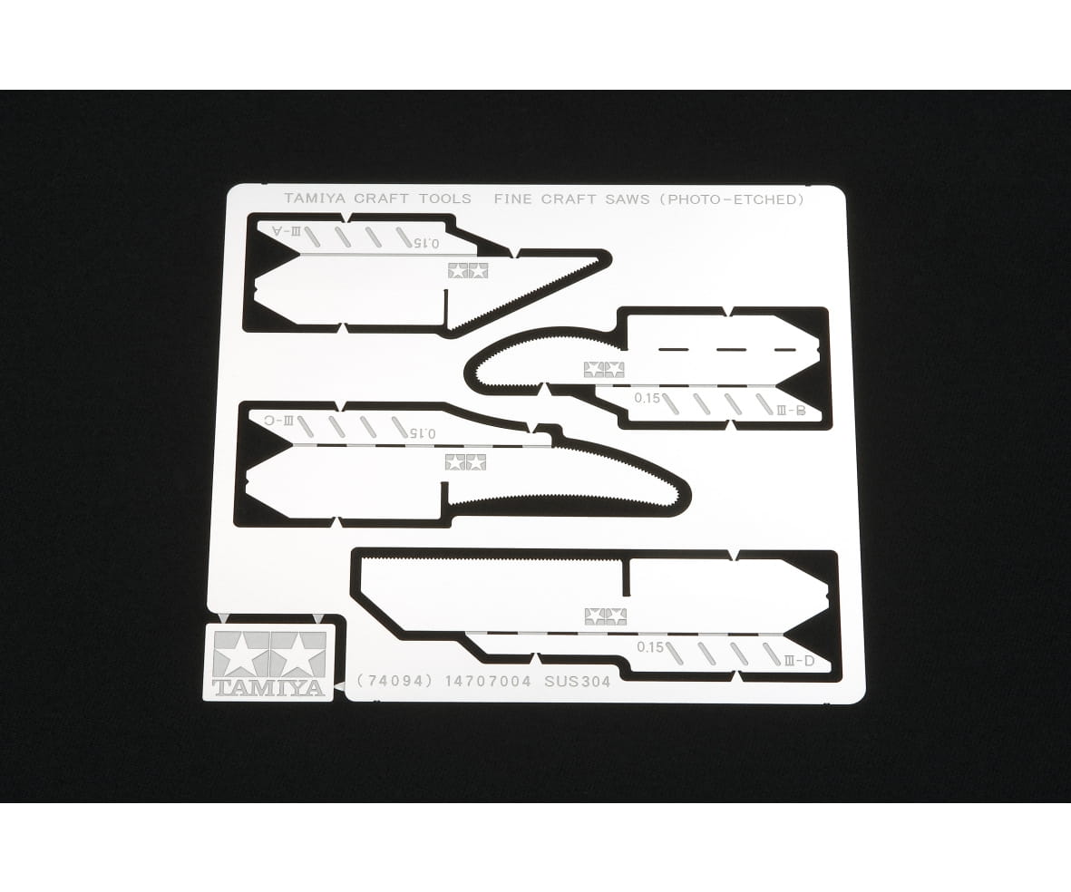 Tamiya Fotoaetz-Saegeblatt 0_1mm _5 Stueck_ fuer praezise Modellbearbeitung