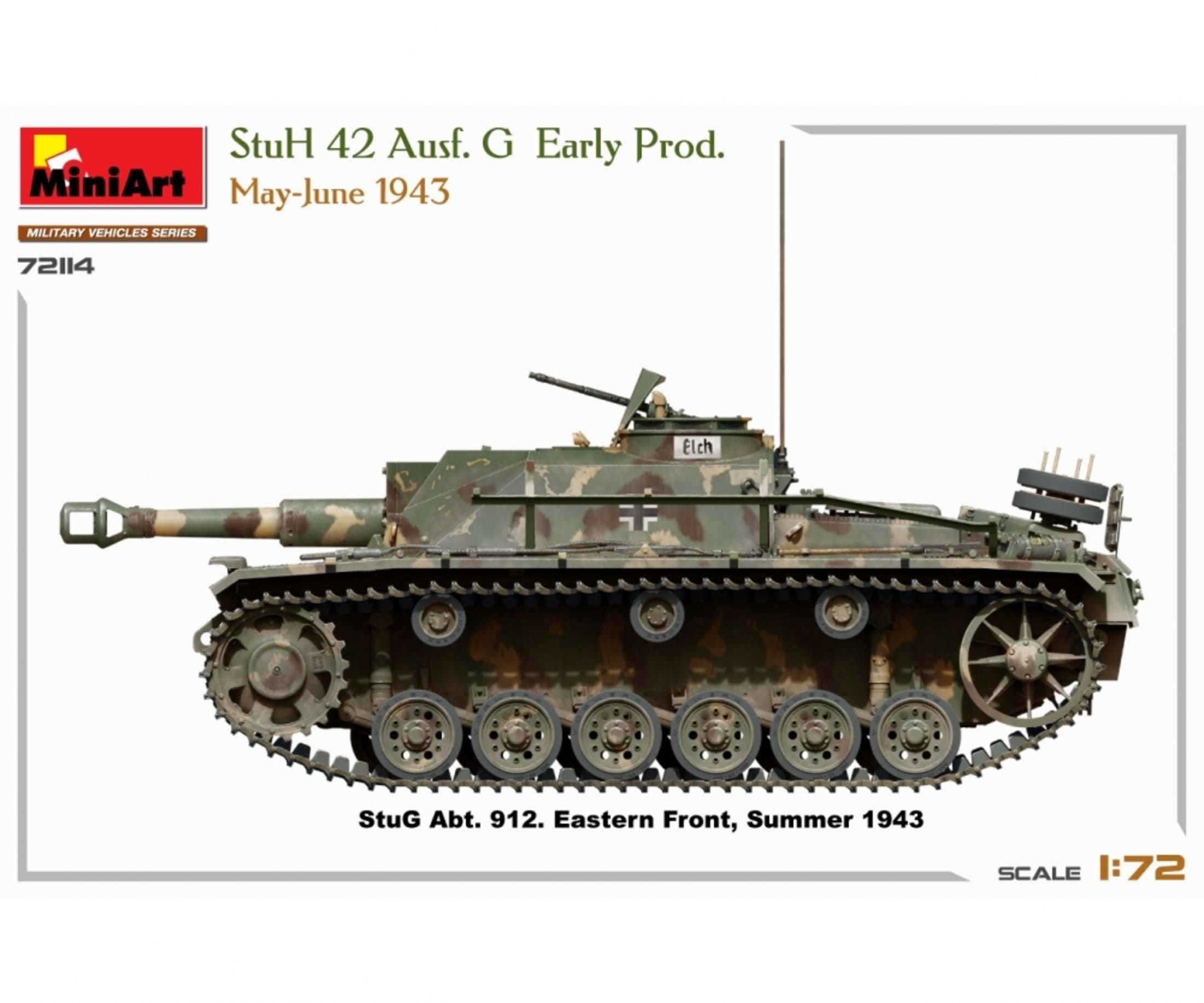 MiniArt 1_72 StuH 42 Ausf. G fruehe Produktion Plastik Modellbausatz - RC-Zubehoer