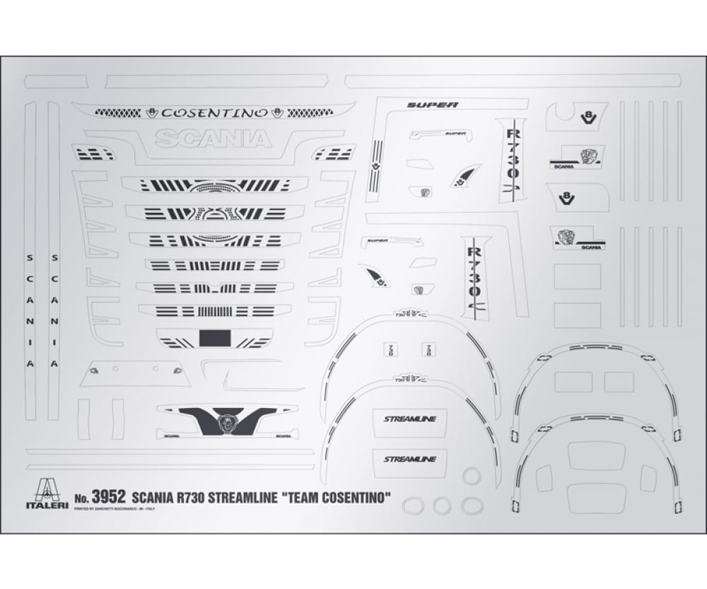 Italeri 1:24 SCANIA R730 Streamline S Plastik Modellbau Baukasten