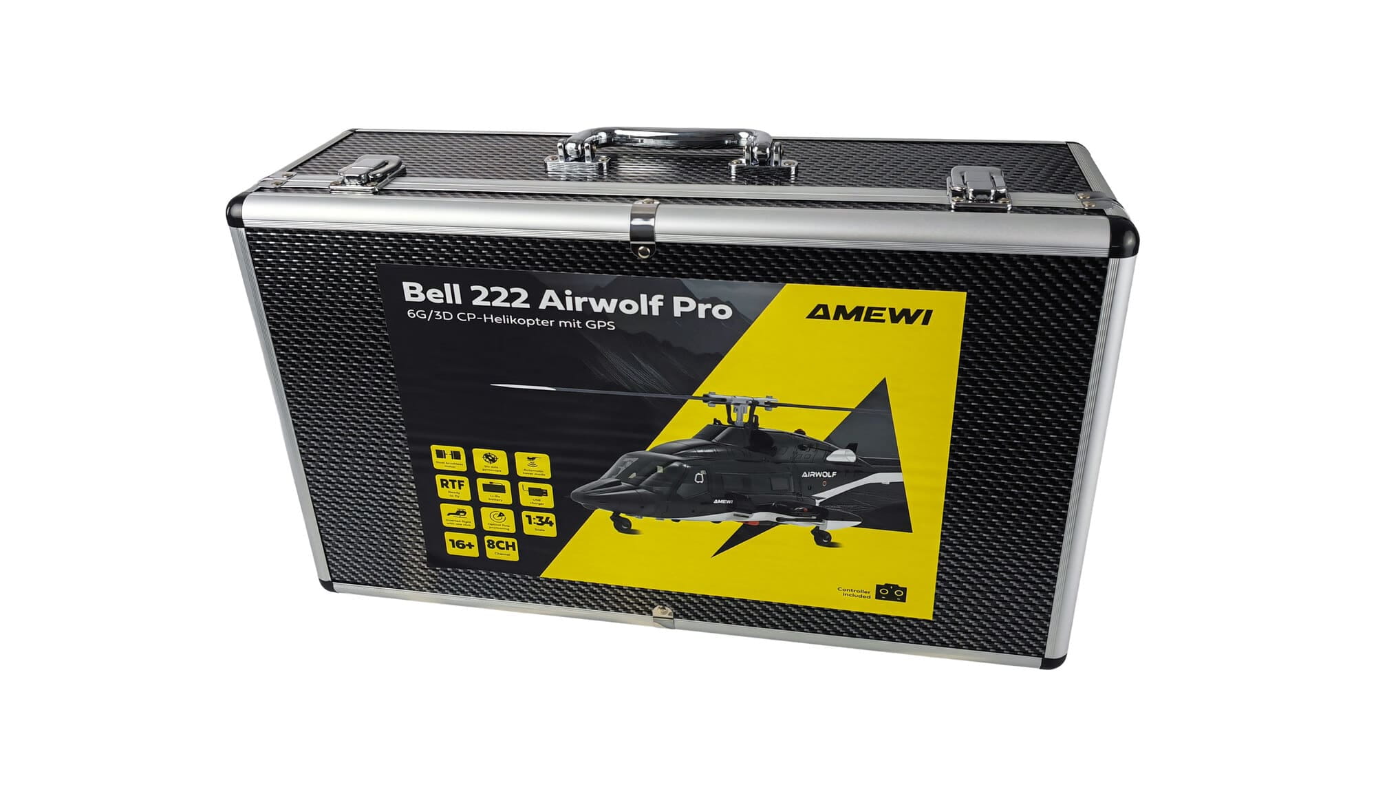 Amewi Bell 222 Airwolf Pro GPS Helikopter 8-Kanal RTF Brushless