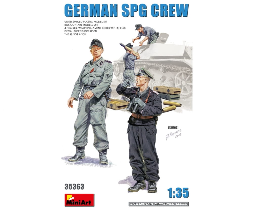 Plastikmodellbau von Miniart 1-35 fig dt pz besatzung 4 stug