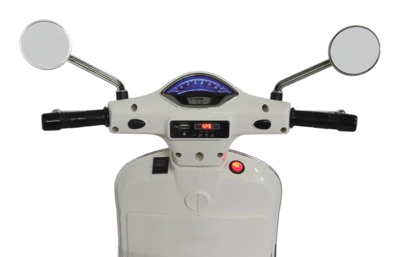 Jamara Ride-on Kinder Elektro Roller Vespa weiß 12V