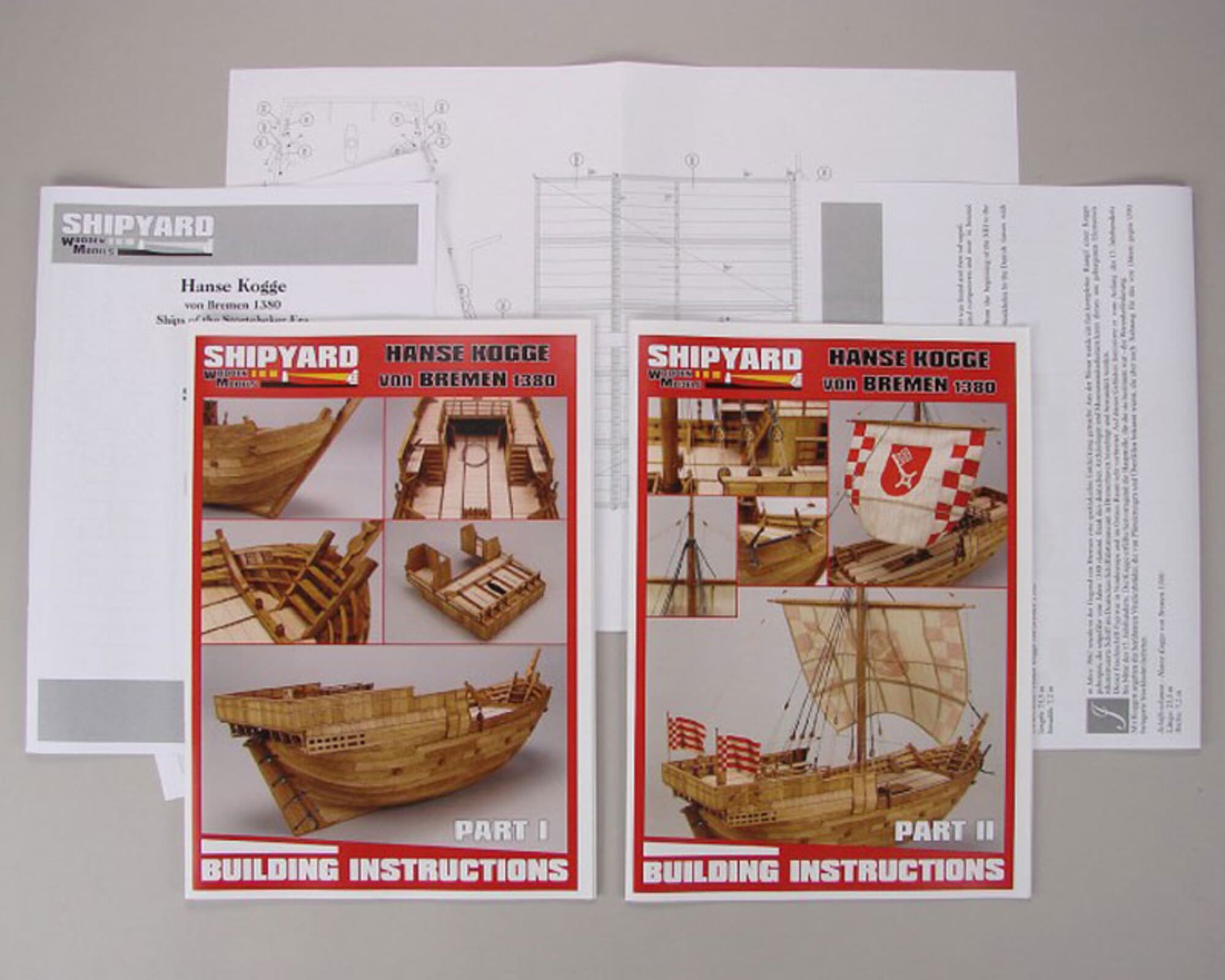 Hanse Kogge von Bremen 1380 Modellbausatz 1_72 Laser-Cut Holzschiff