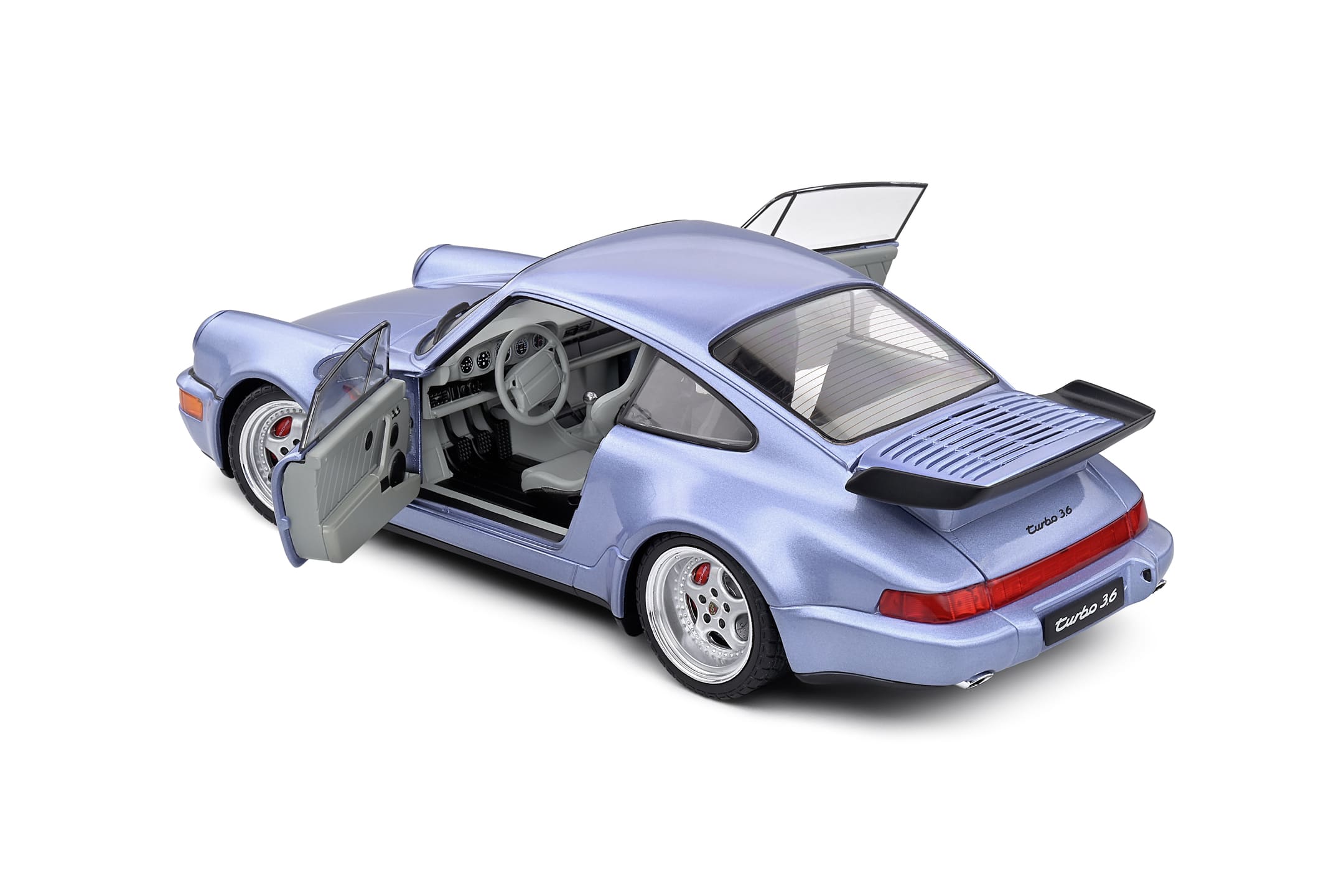 Solido Modellauto 1_18 Porsche 911 _964_ Turbo Horizon Blue 1990 - Detailgetreues Modell