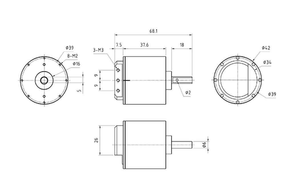 Lesu Hydraulik-Motor 40bar 120-720 U/min