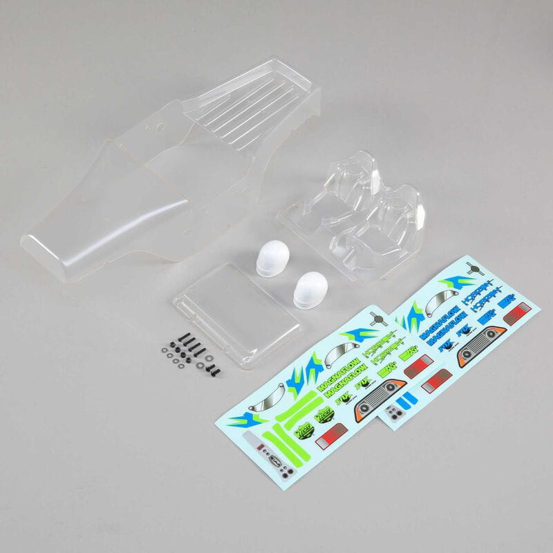 Losi Body Set w/ Driver Insert, Clear:Nightcrawler S.E.