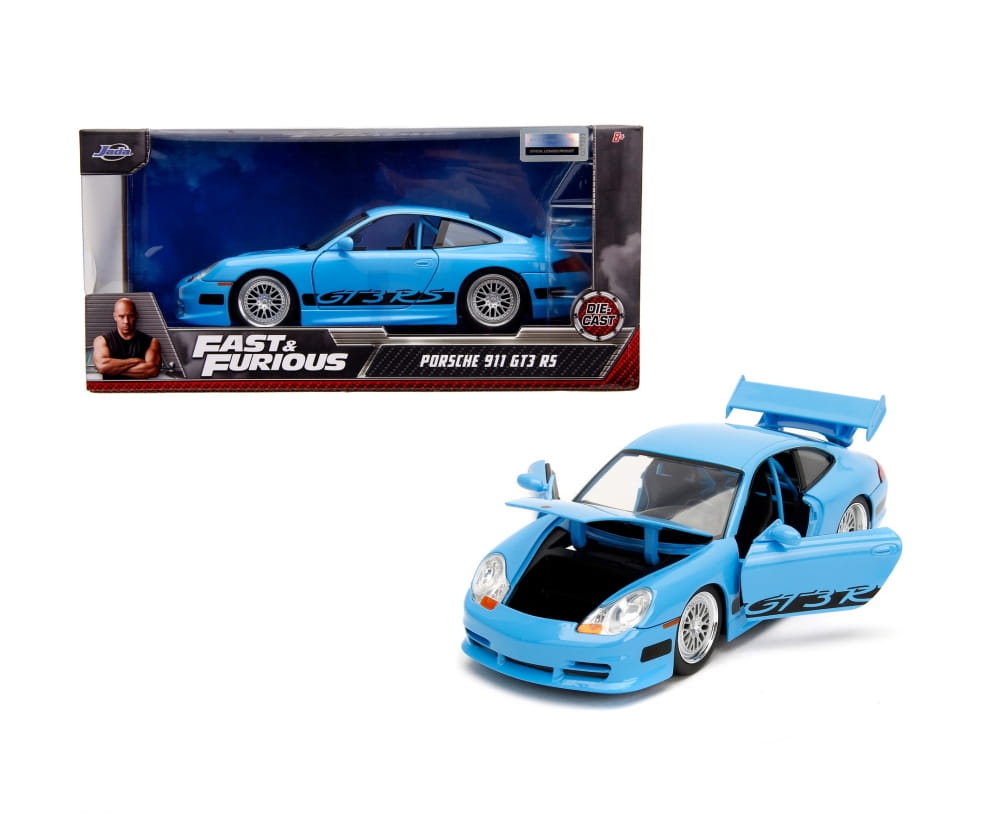 Jada Toys Fast _ Furious Brian’s Porsche 911 GT3 RS Modellauto 1_24 hellblau_