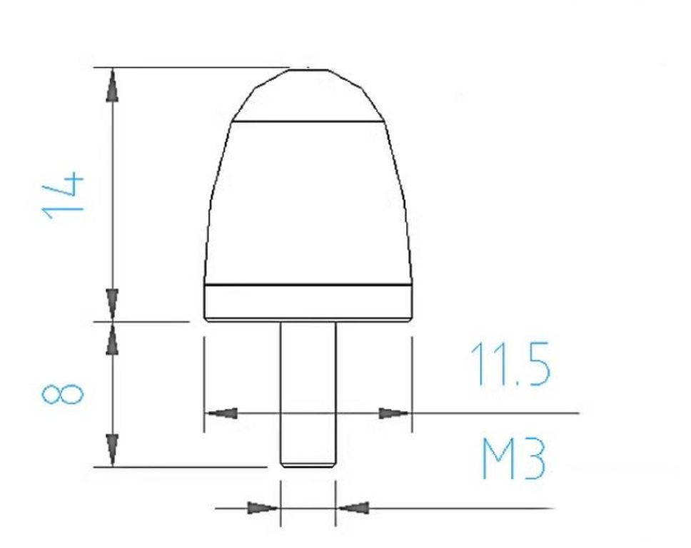 Lesu Rundumleuchte orange oval 1 Stück für Servokanal