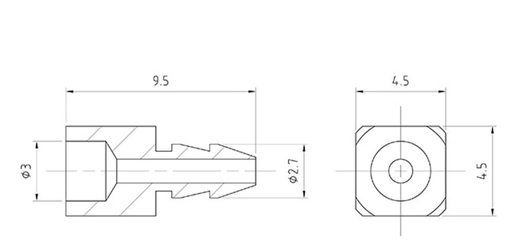 Lesu Hydraulik Loet-Anschlussnippel Messing gerade 1Stueck - RC-Zubehoer
