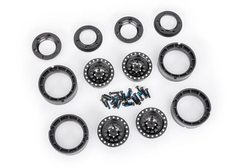 Traxxas Alu-Felgen 6061-T6 schwarz eloxiert mit Kleinteilen _4_ - RC-Zubehoer