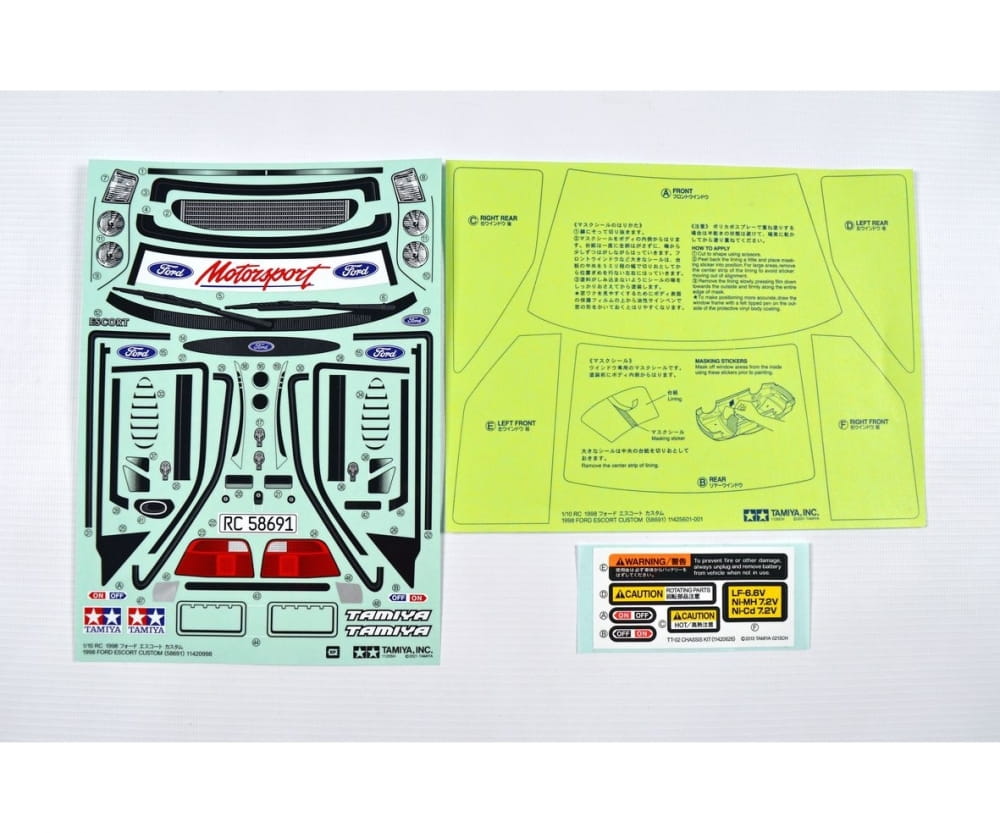 Tamiya Sticker Ford Escort Custom 58691 - RC-Zubehoer
