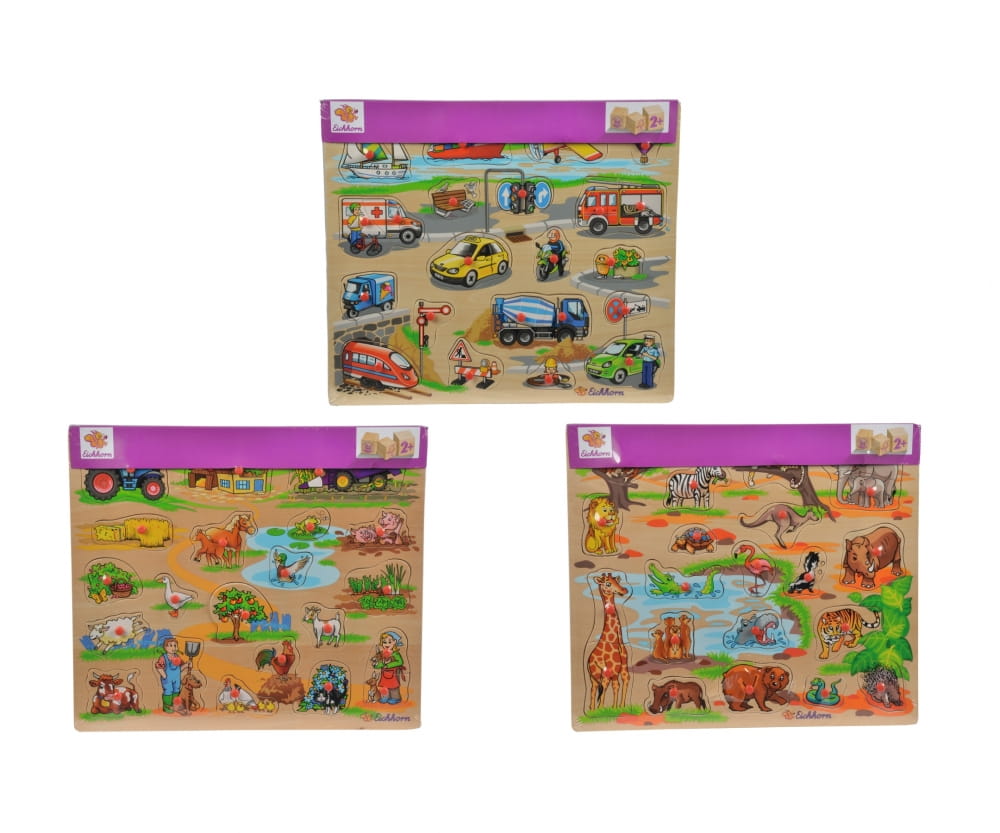 Eichhorn Steckpuzzle, 3-sort. Lieferumfang 1 Stück
