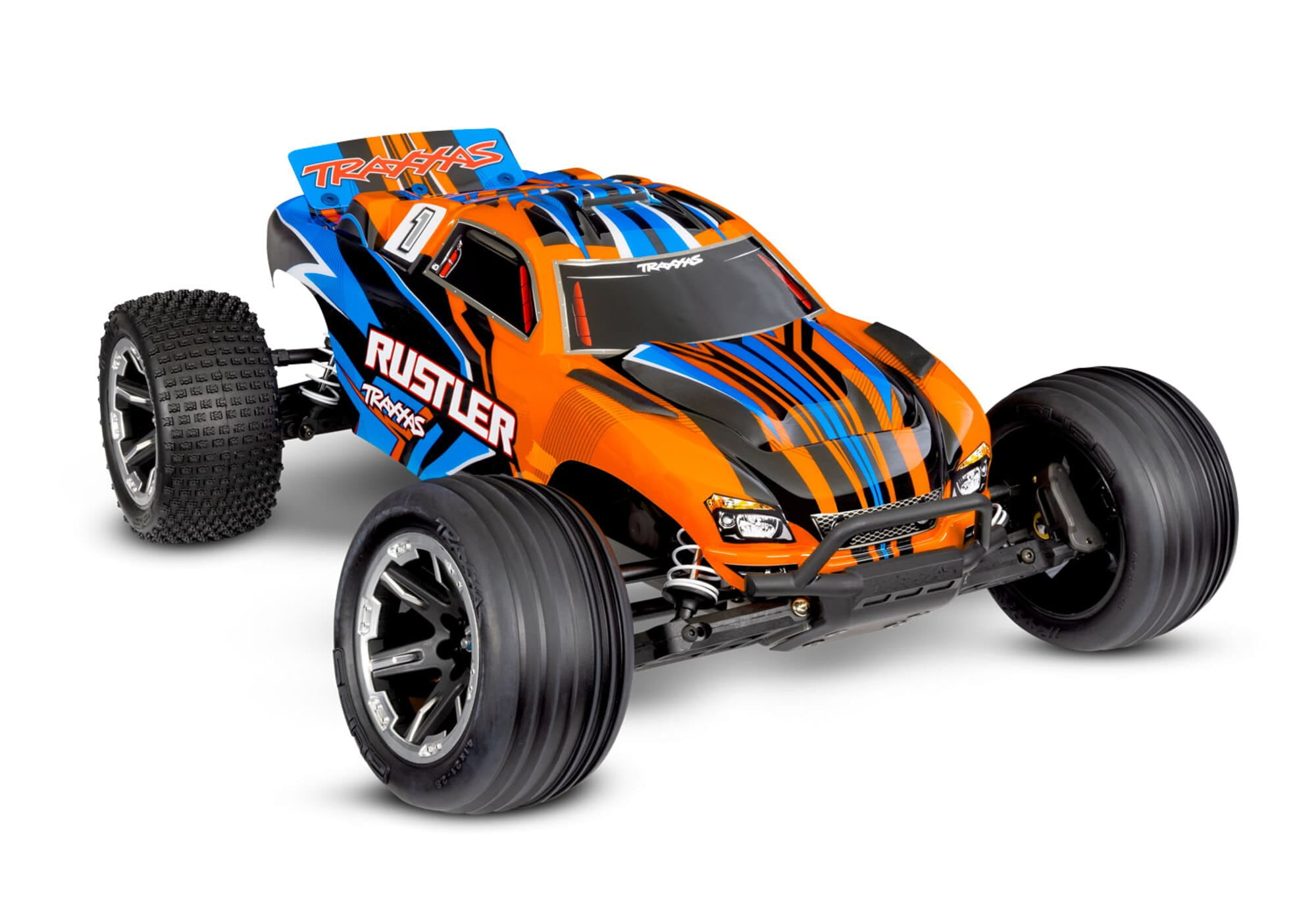 Traxxas Rustler 2WD Orange RTR mit Akku und USB-C-Lader Traxxas Rustler 2WD Orange RTR mit Akku und Lader