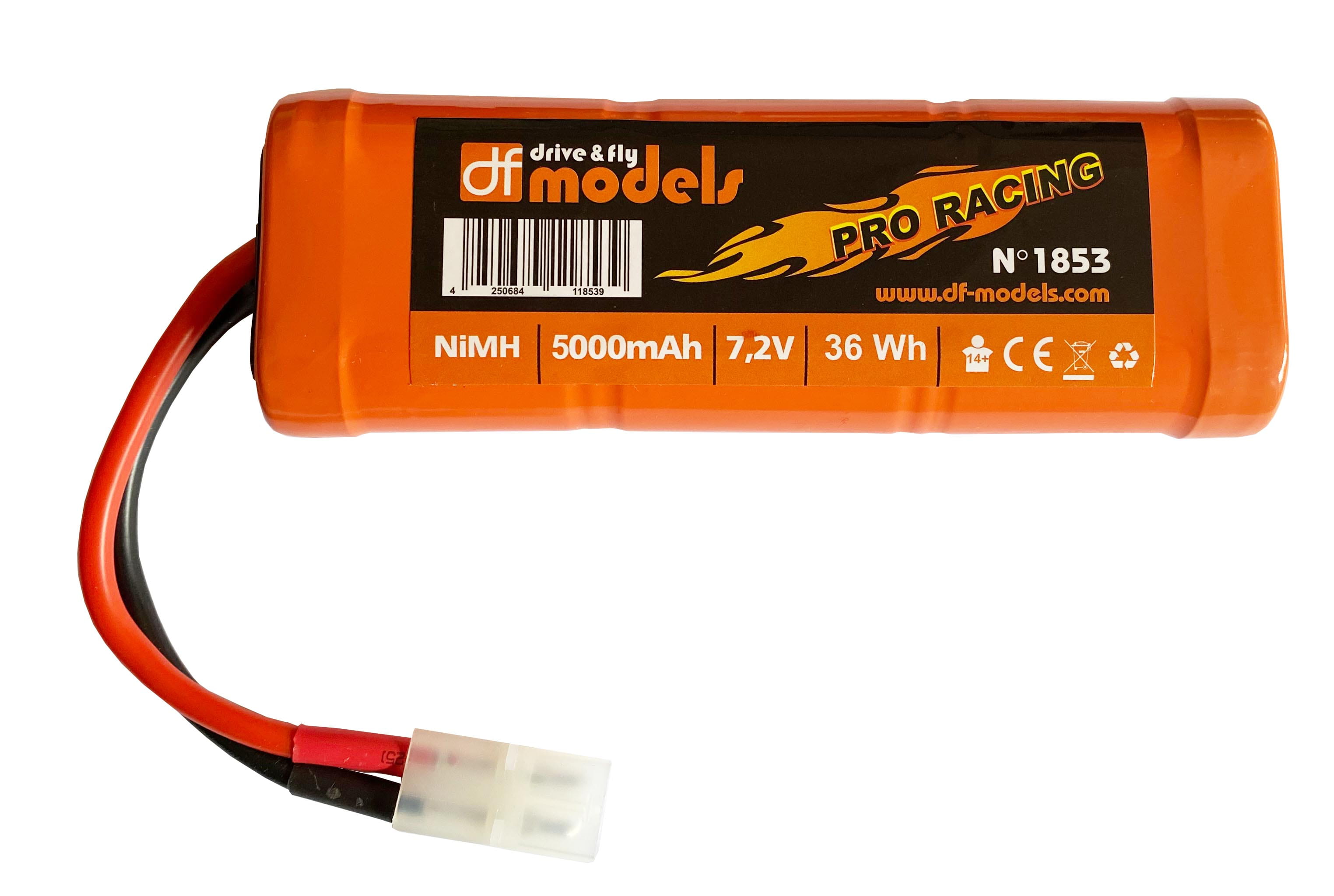 DF Models NiMH Akku 5000 mAh 7_2V mit Tamiya Stecker fuer RC Fahrzeuge