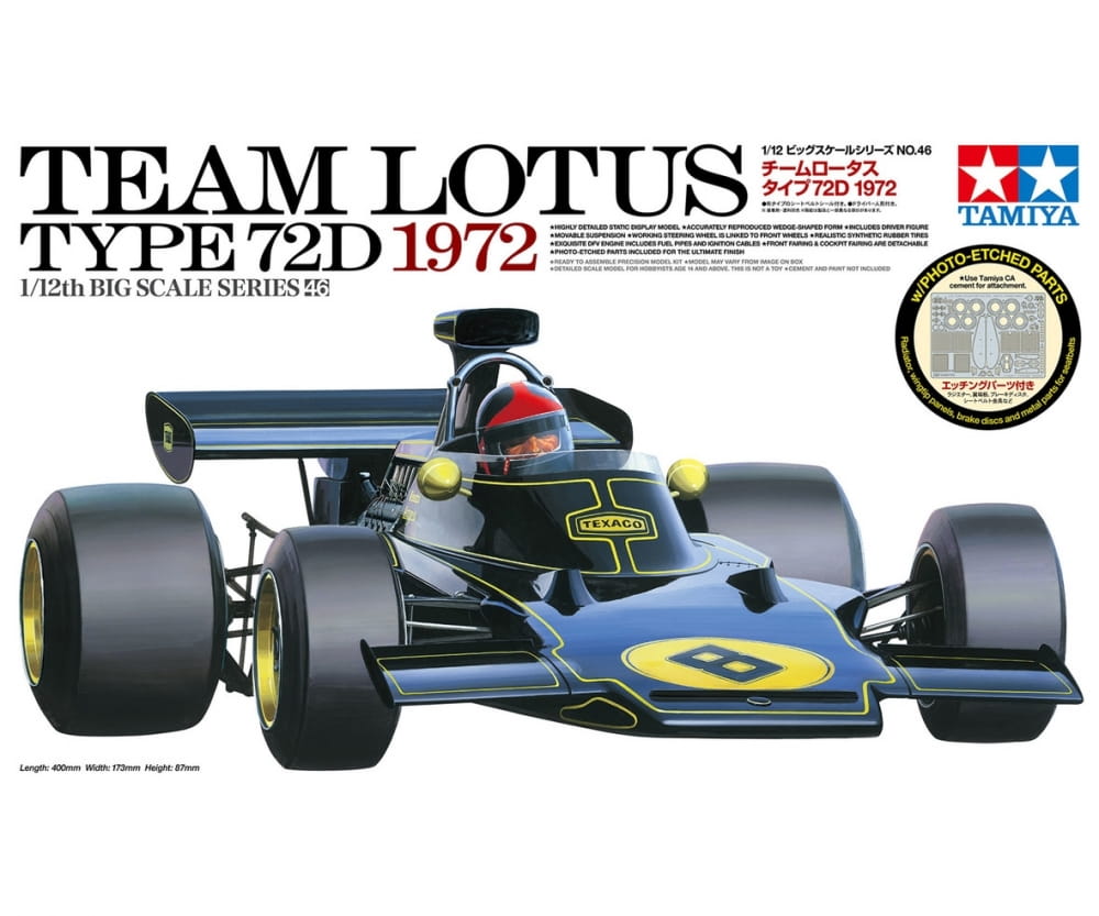 Tamiya 1_12 Team Lotus Type 72D 1972 m.PE-Teile Plastik Modellbau - RC-Zubehoer