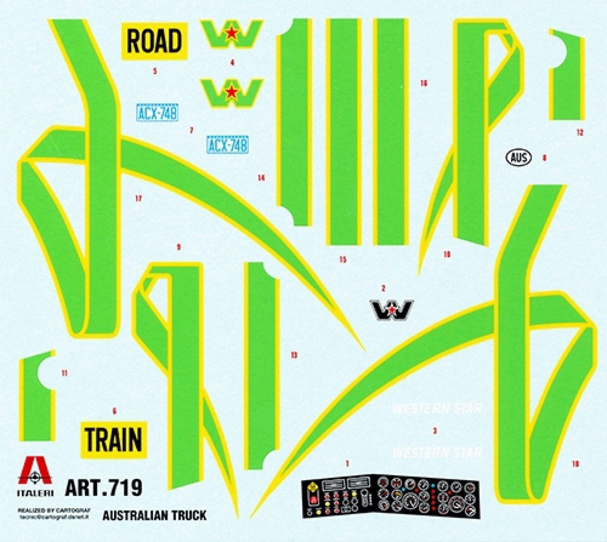 Italeri 1:24 Australischer Truck Plastik Modellbau Bausatz Italeri 1:24 Australischer Truck Plastik Modellbau Bausatz