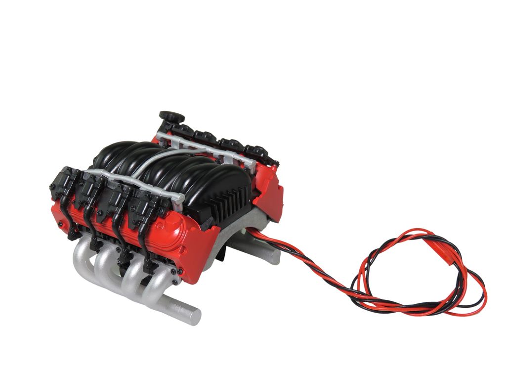 Thicon 1_14_1_10 V8-Motorattrappe fuer 540er Motoren mit Luefter - RC-Zubehoer