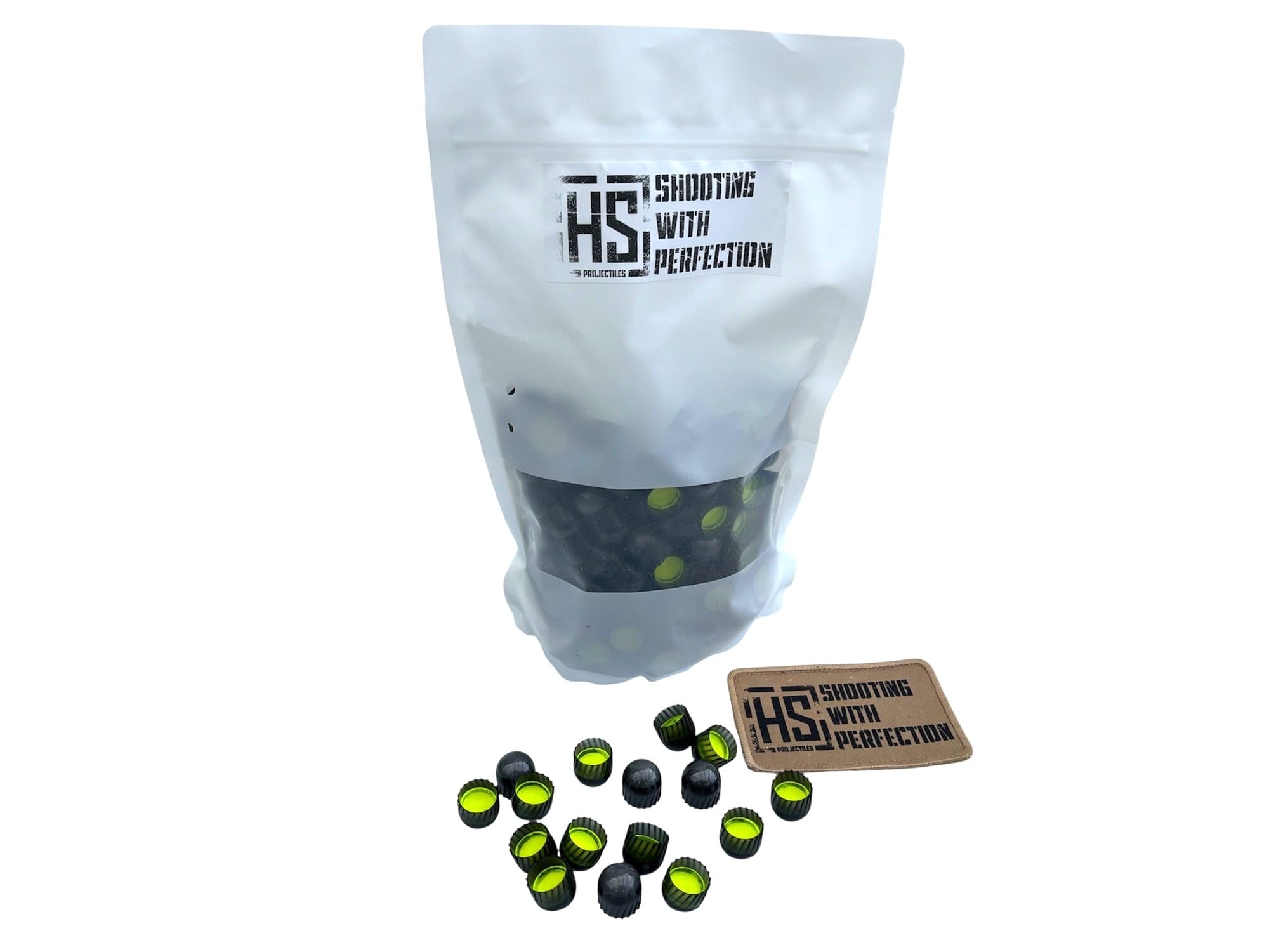 HS Projectiles Trainingsprojektile Paintball 200 Stueck Schwarz Gelb MagFed