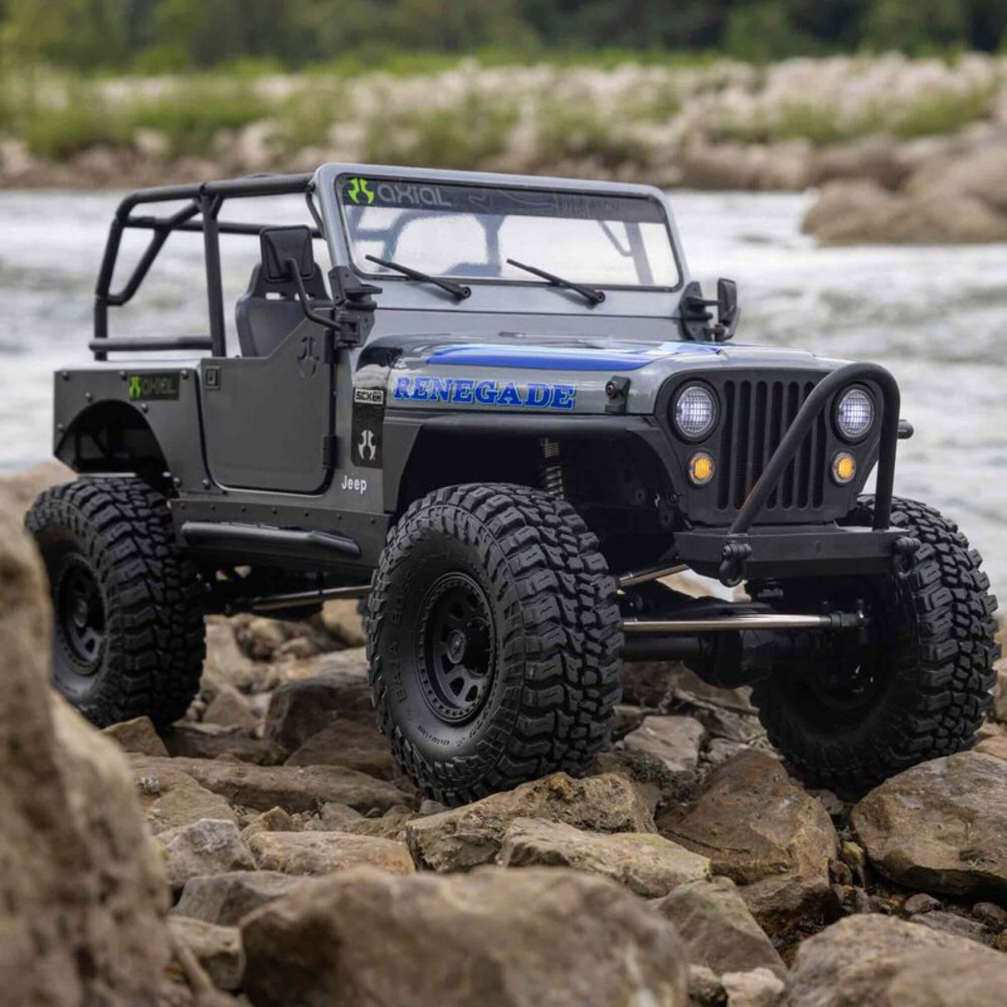 Axial SCX10 III Jeep CJ-7 4x4 RTR – Offiziell lizenzierte Jeep Karosserie in grau
