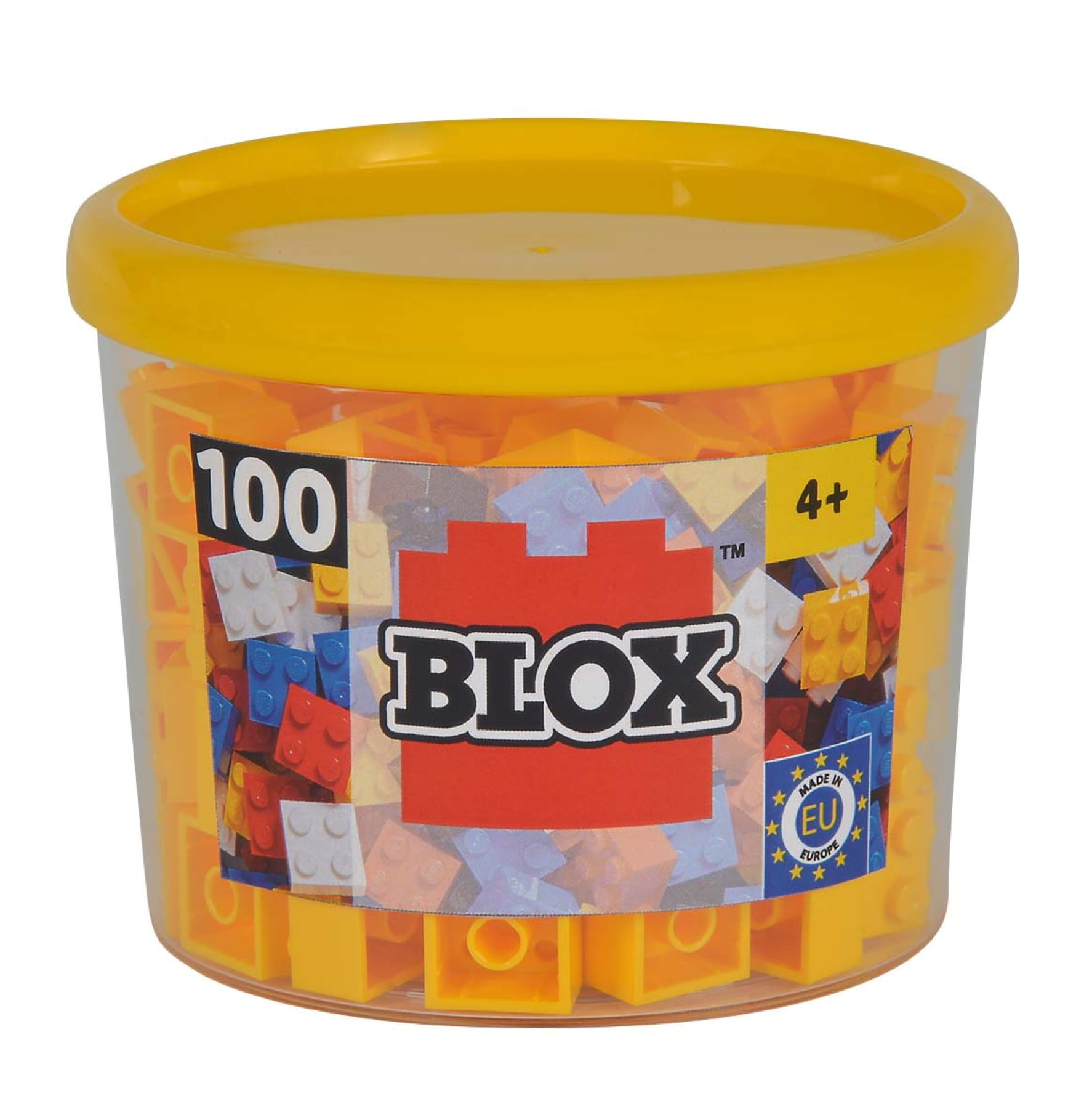 Androni Bausteine Blox 100 gelbe 4er Steine in Dose