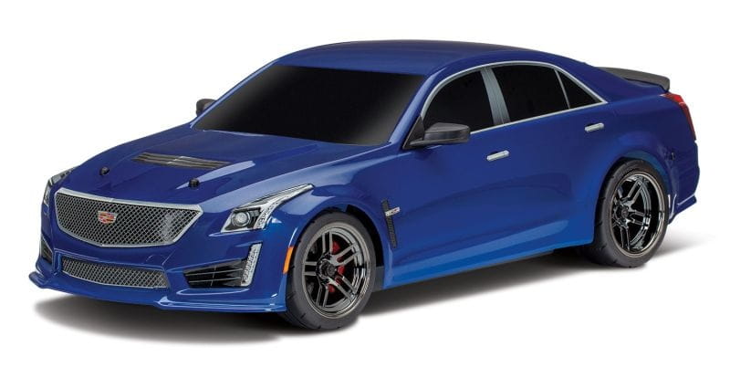 Traxxas Karosserie_ CADILLAC CTS-V_ blau lackiert inkl. Decals - RC-Zubehoer