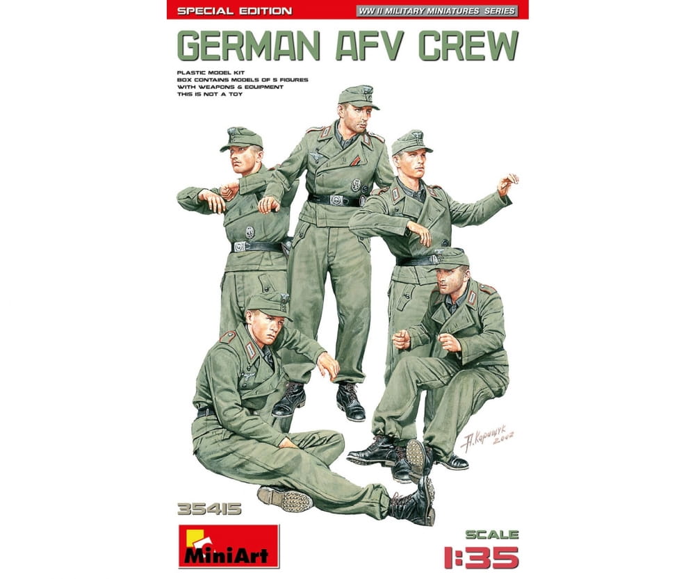 MiniArt 1_35 Deutsche AFV Crew. Spezial Edition Plastik Modellbausatz - RC-Zubehoer