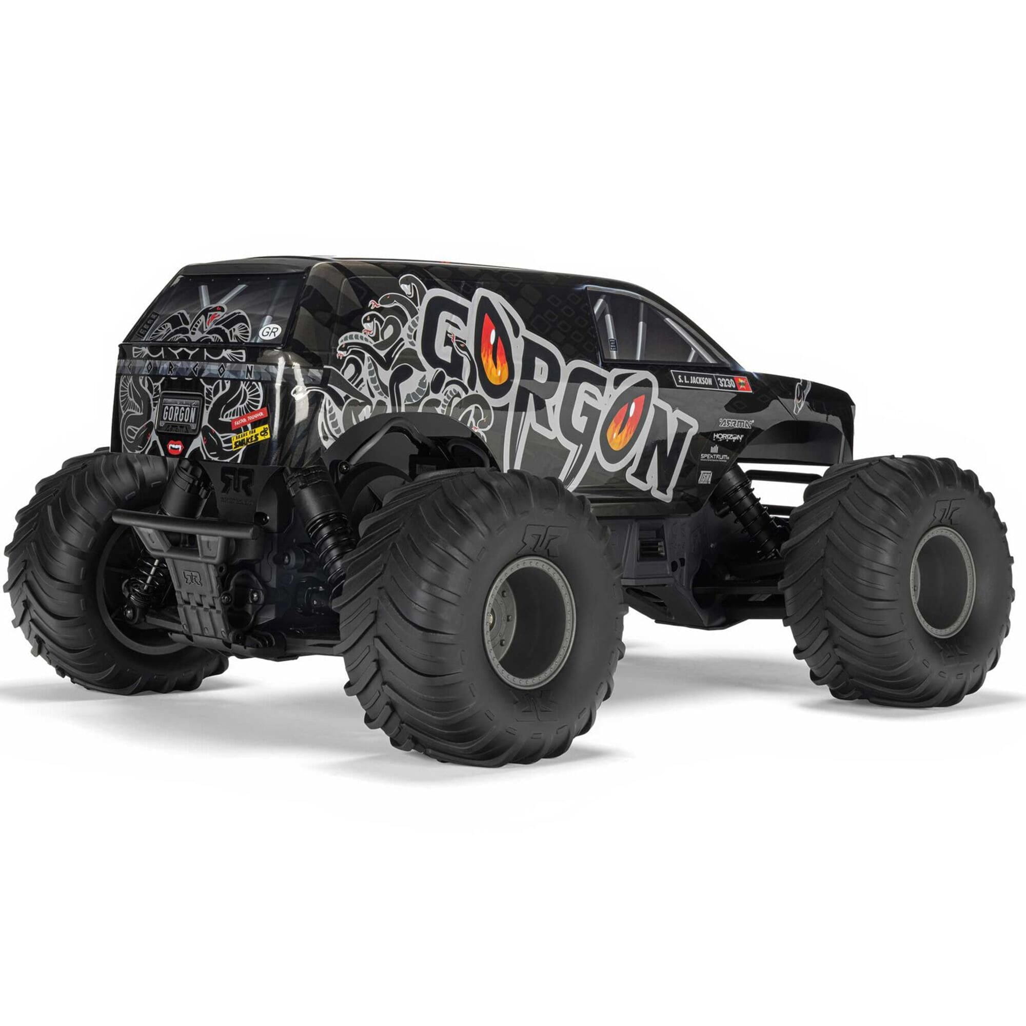 ARRMA GORGON MT 2WD RTR Monster Truck Gun Metal_ RC Fahrzeug mit Akku und Ladegeraet