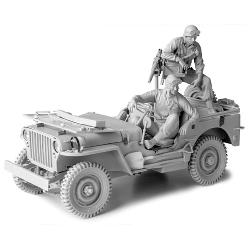 Torro 1_16 Bausatz Willys Jeep mit Fahrer und Schuetze - RC-Zubehoer