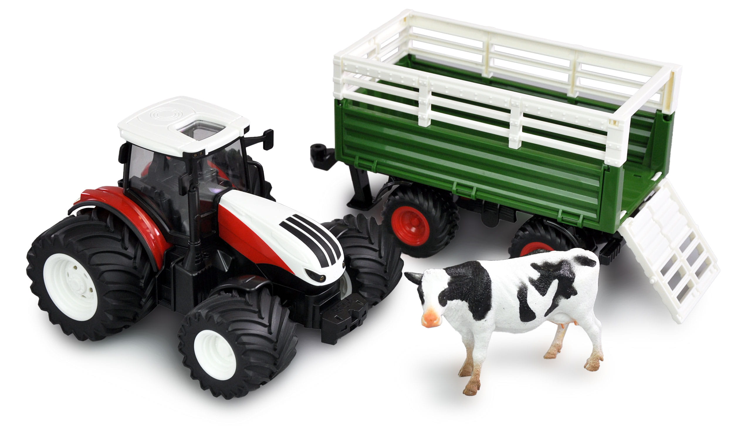 Amewi RC Traktor mit Viehtransporter, Sound & Licht, 1:24 RTR