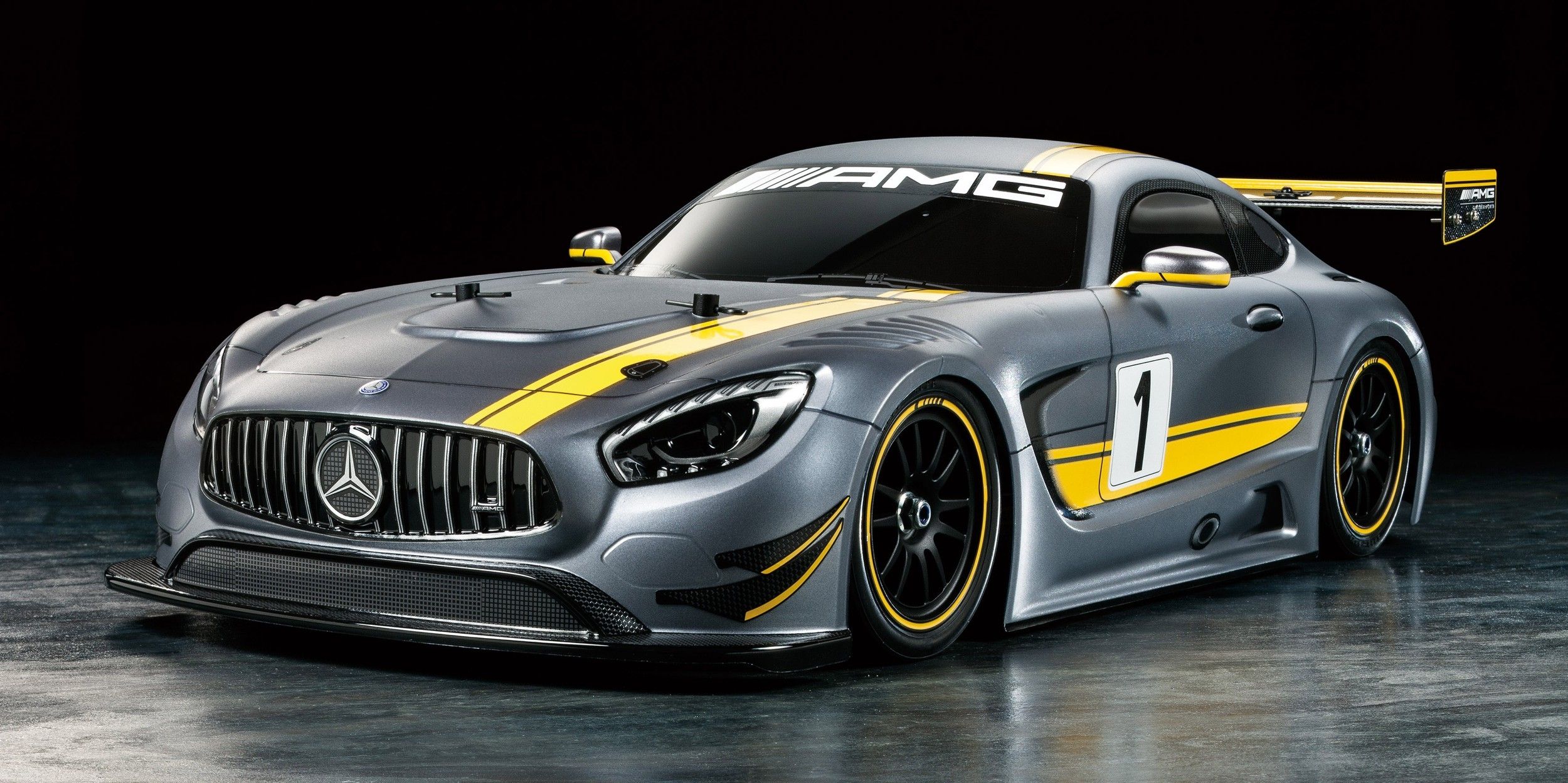 Tamiya Mercedes AMG GT3 TT02 RC Bausatz 1 zu 10