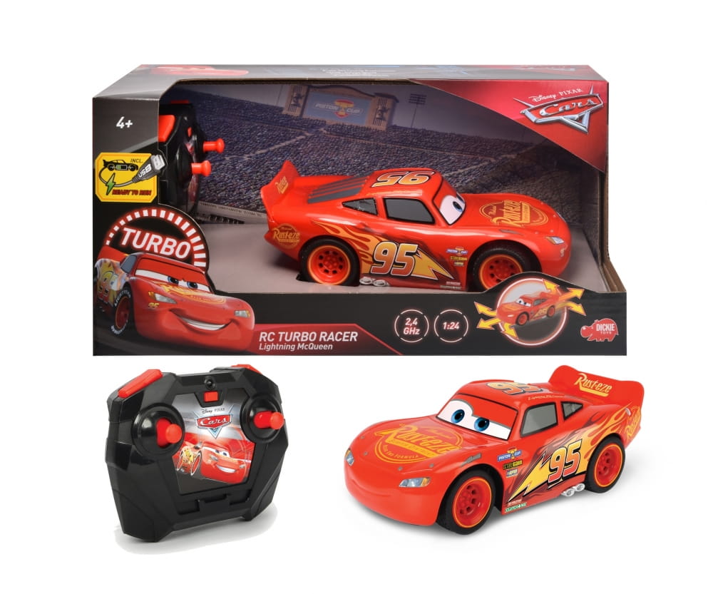 Dickie RC Cars 3 Lightning McQueen Turbo Racer rot